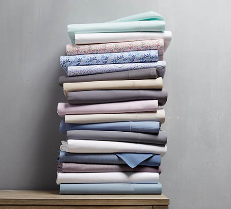 Sheets on shelf